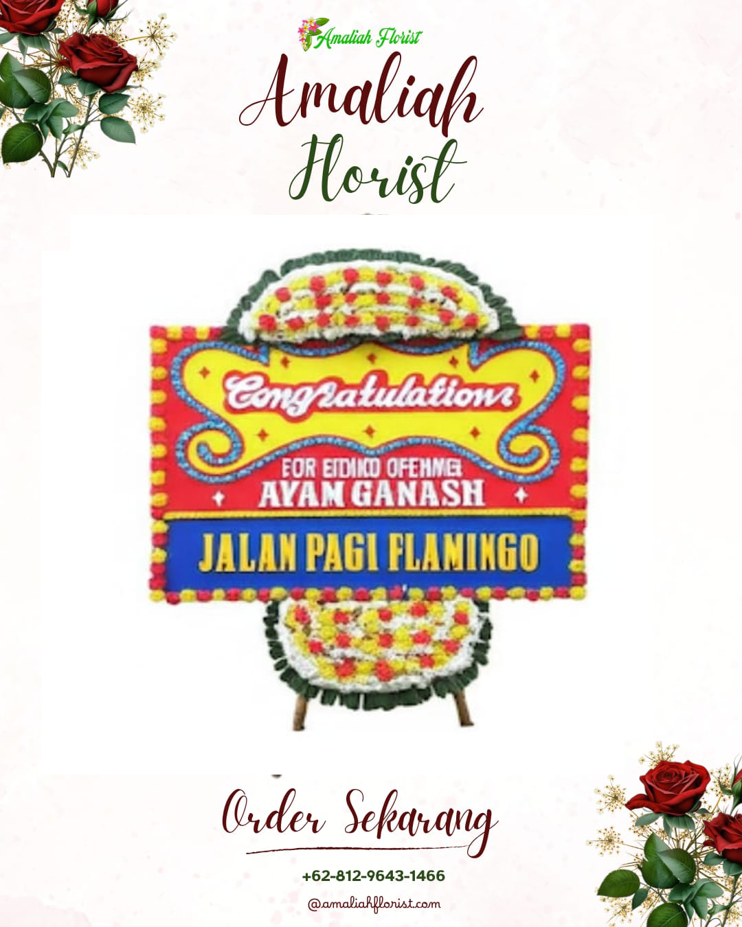 Sewa Papan Bunga Semampir
